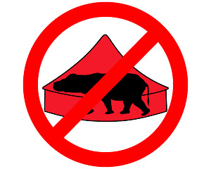 Image showing Hippo in circus prohibited