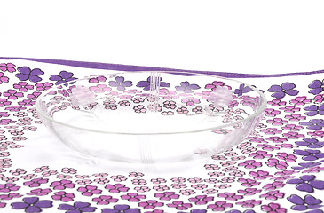 Image showing Bowl of glass on cloth