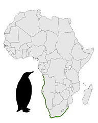 Image showing African penguin range