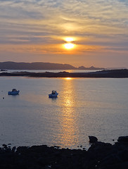 Image showing sundown at Pink Granite Coast