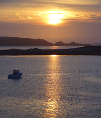 Image showing sundown at Pink Granite Coast