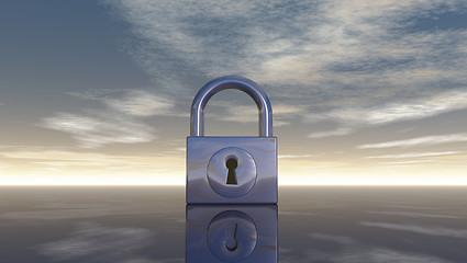 Image showing padlock under blue sky