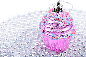 Image showing Retro style cupcake