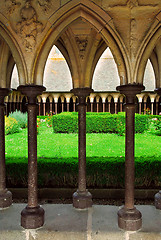 Image showing Mont Saint Michel cloister garden