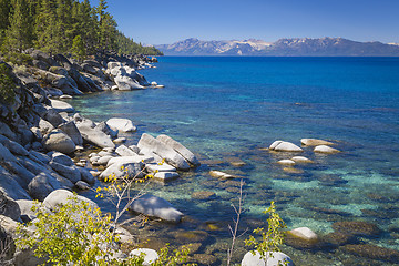 Image showing Beautiful Shoreline of Lake Tahoe