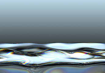 Image showing Liquid fuel splashes and waves 