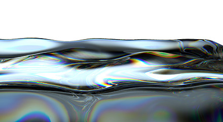 Image showing Liquid fuel waves and splashes isolated