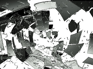 Image showing Glass destruction isolated on white