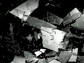 Image showing Glass Destructed or Shattered on black