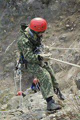 Image showing Climbing girl