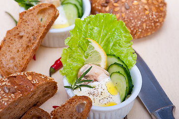 Image showing fresh garlic cheese dip salad