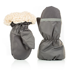 Image showing Children's autumn-winter mittens