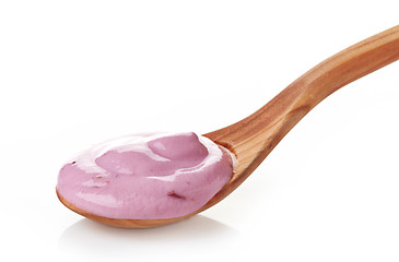 Image showing pink fruit yogurt