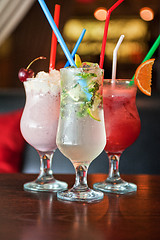 Image showing three healthy nonalcoholic cocktails