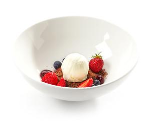 Image showing Dessert with ice cream