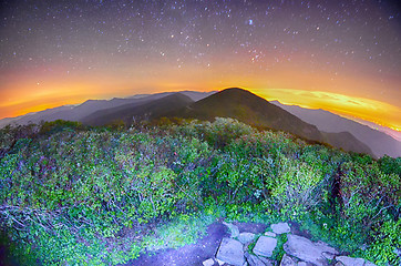 Image showing View of the Appalachians from Craggy Pinnacle near the Blue Ridg