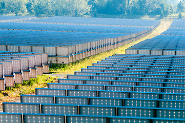 Image showing solar panels field on a sunny day