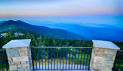 Image showing top of mount mitchell before sunset