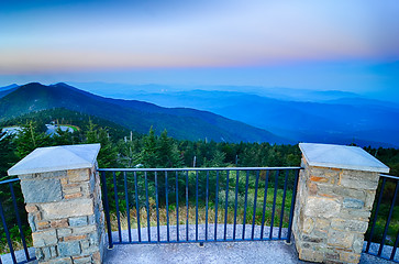 Image showing top of mount mitchell before sunset