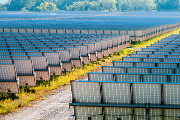 Image showing solar panels field on a sunny day