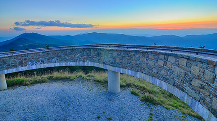 Image showing top of mount mitchell before sunset