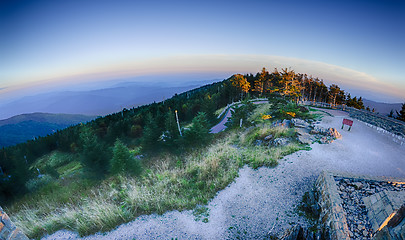 Image showing top of mount mitchell before sunset