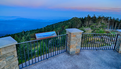Image showing top of mount mitchell before sunset