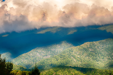 Image showing Blue Ridge Parkway Scenic Mountains Overlook Summer Landscape