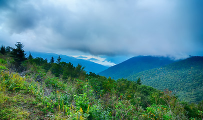 Image showing Blue Ridge Parkway National Park Sunrise Scenic Mountains summer