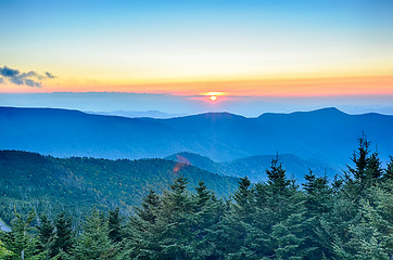 Image showing top of mount mitchell before sunset