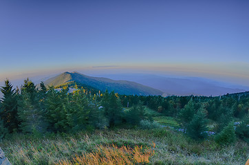 Image showing top of mount mitchell before sunset