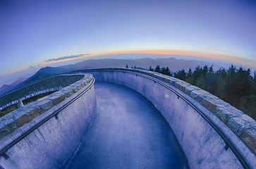 Image showing top of mount mitchell before sunset