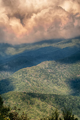 Image showing Blue Ridge Parkway Scenic Mountains Overlook Summer Landscape