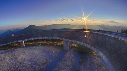 Image showing top of mount mitchell before sunset