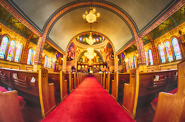 Image showing Charlotte, nc, September 7, 2014 - interior of  Holy Trinity Gre