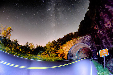 Image showing The Craggy Pinnacle Tunnel, on the Blue Ridge Parkway in North C