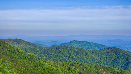 Image showing Blue Ridge Parkway National Park Sunset Scenic Mountains summer 