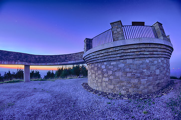 Image showing top of mount mitchell before sunset