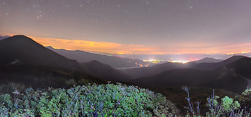 Image showing View of the Appalachians from Craggy Pinnacle near the Blue Ridg