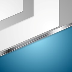 Image showing Corporate blue design with metal stripe