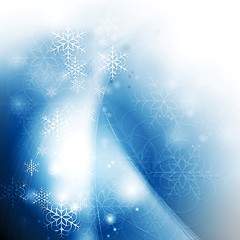 Image showing Christmas greeting card winter background