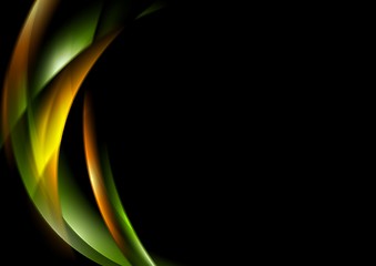 Image showing Abstract shiny glow waves background