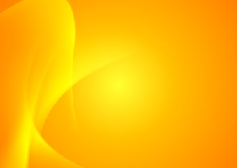 Image showing Shuny orange wavy vector background