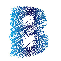 Image showing sketched letter B