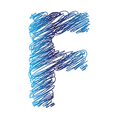 Image showing sketched letter F