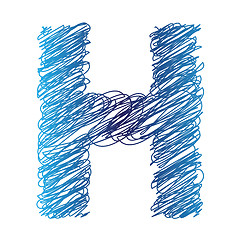 Image showing sketched letter H