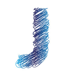 Image showing sketched letter J