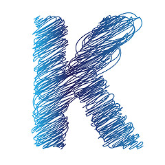 Image showing sketched letter K