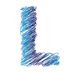 Image showing sketched letter L