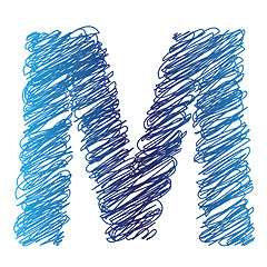 Image showing sketched letter M